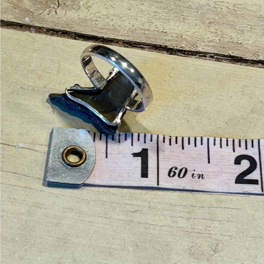 Rainbow Pyrite Druzy Ring - Picture 13 of 14